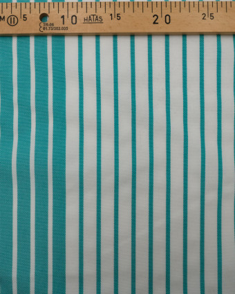 Tissu au mètre : Toile Transat Anti UV Rayure Bleu - Mercerine