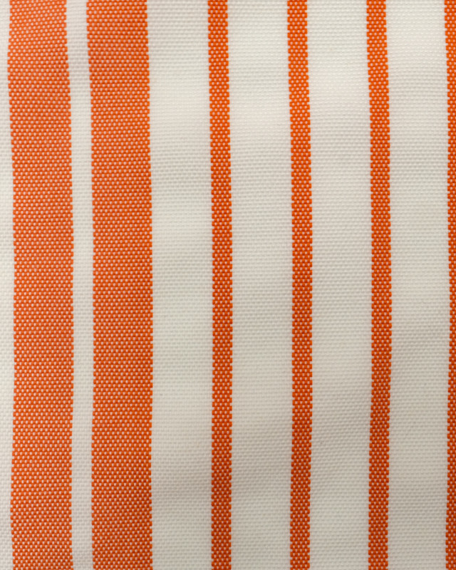 Tissu au mètre : Toile Transat Anti UV rayure Orange - Mercerine