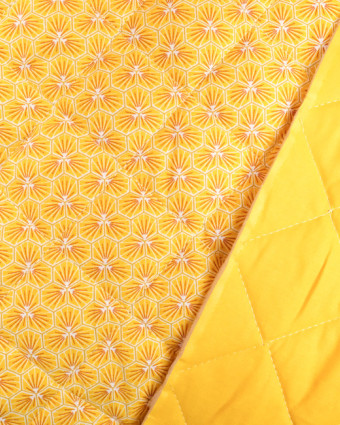 Tissu matelassé Riad Jaune Oeko-tex - 10cm - Mercerine