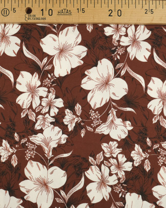 Tissu Viscose Imprimée France : Fleurs automnales - Mercerine